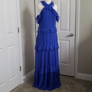 New Talbot Runhof Morissa Blue Long Gown Size 10
